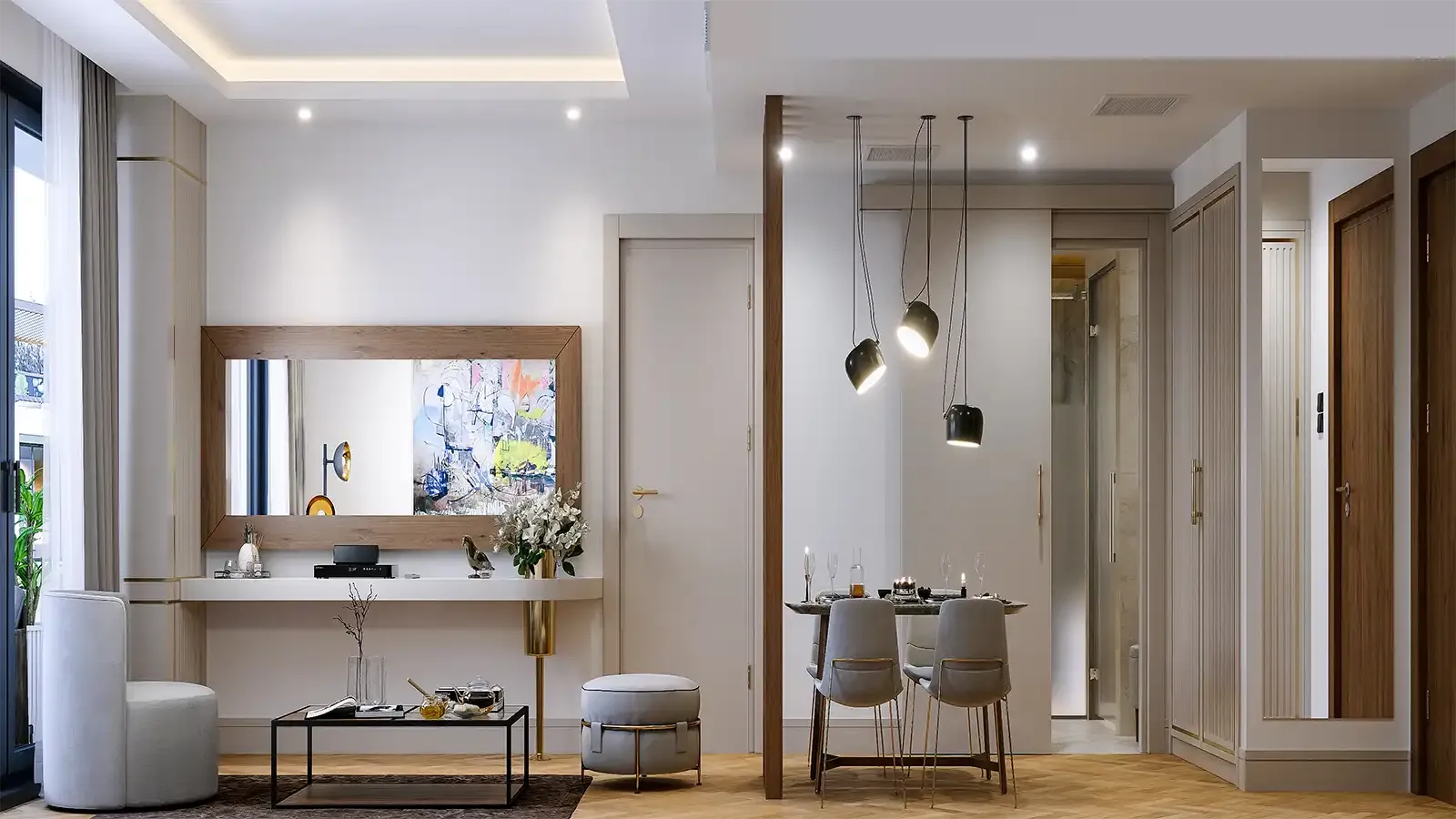 The open plan seen as a whole